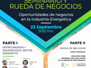 Rueda de negocios virtuales busca incrementar oportunidades de negocios en la industria energética de la Región de Antofagasta