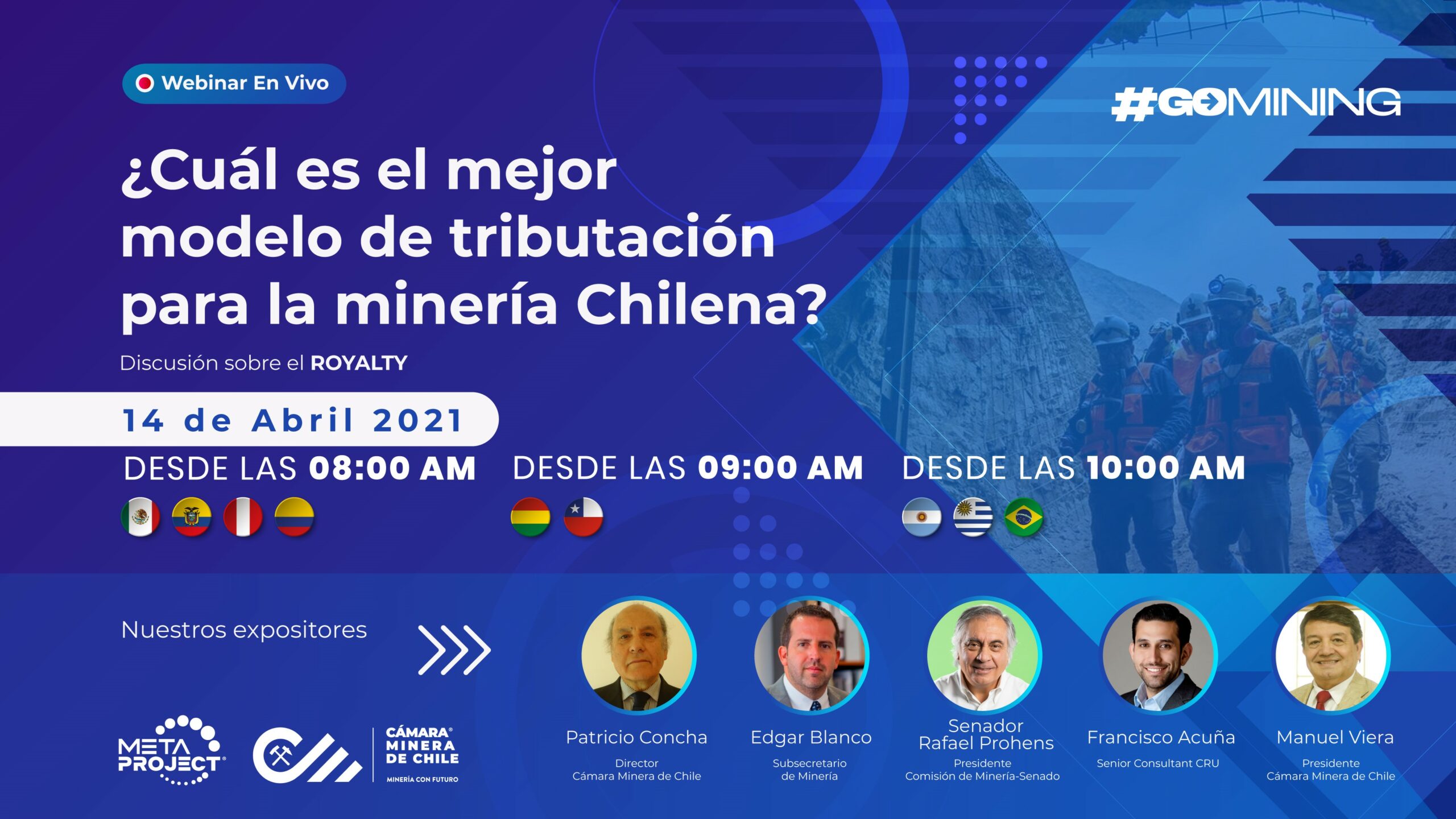 Cámara Minera de Chile realizará webinar: “¿Cuál es el mejor modelo de tributación para la minería Chilena?”