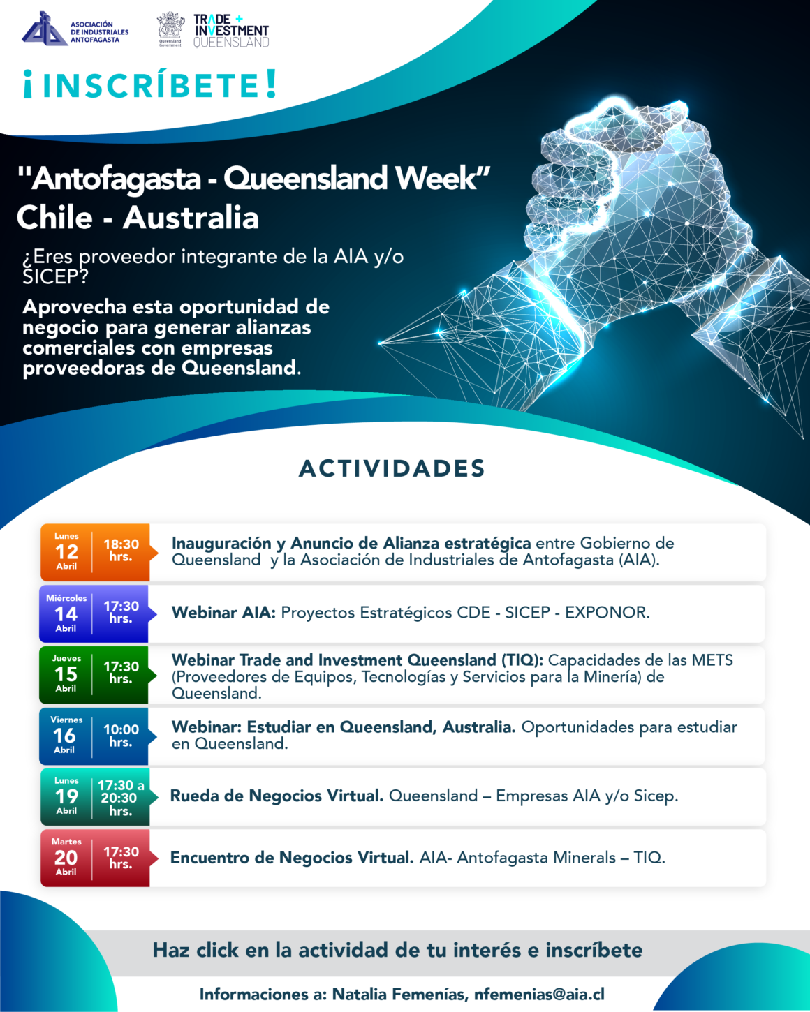 AIA y gobierno de Queensland firman alianza estratégica e invitan a participar de una semana cargada de oportunidades de negocios