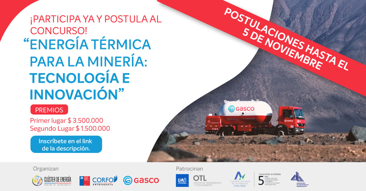 Se extiende plazo de postulación concurso “Energía Térmica para la Minería”