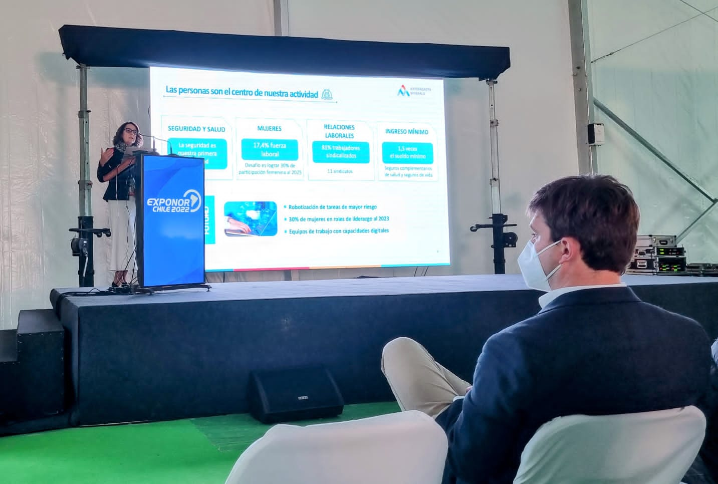 Ejecutivos de Antofagasta Minerals destacan procesos de automatización, digitalización y minería verde en seminarios de Exponor