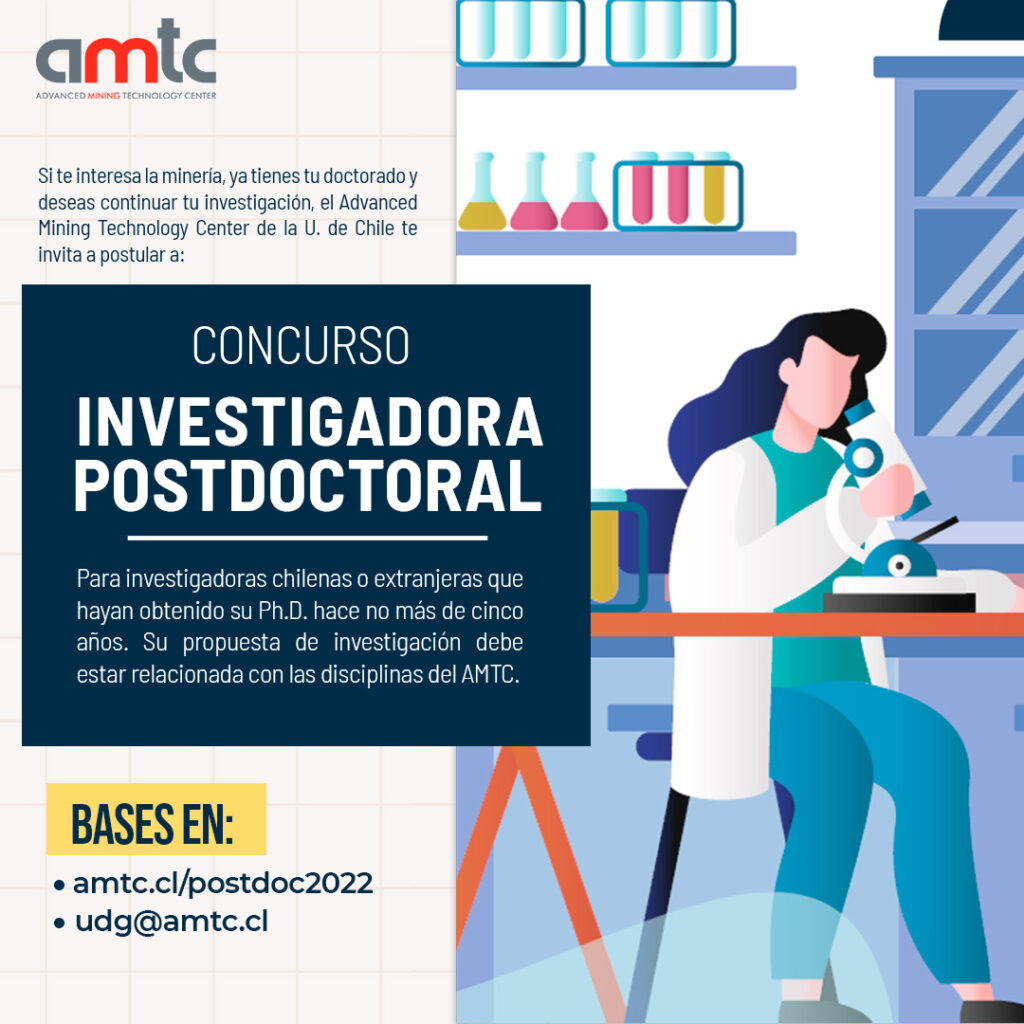 AMTC abre concurso para investigadoras posdoctorales AMTC abre concurso para investigadoras posdoctorales