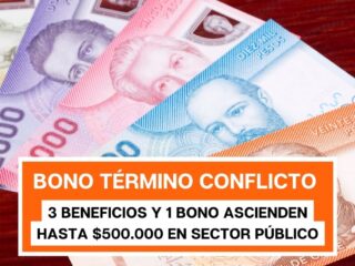 Bono término de conflicto: Fecha de pago tras acuerdo por reajuste del sector público
