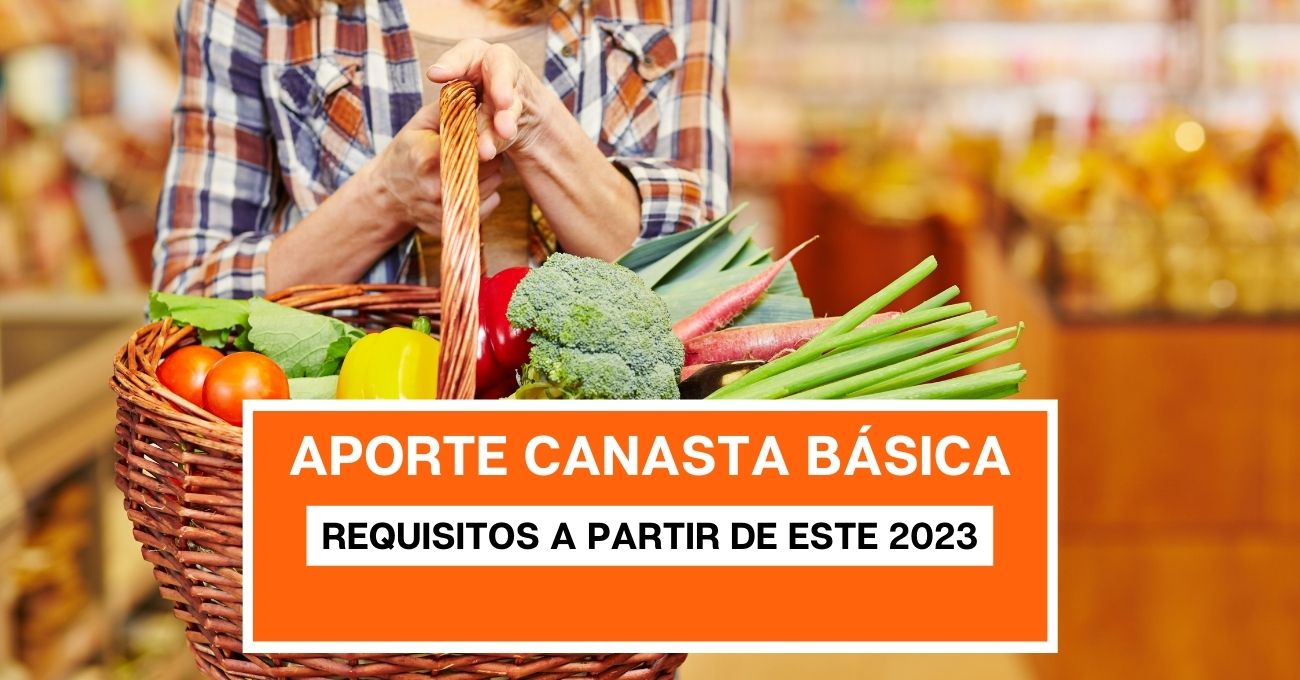 Aporte Canasta Básica modifica sus requisitos a partir de este 2023: Estas son las nuevas condiciones