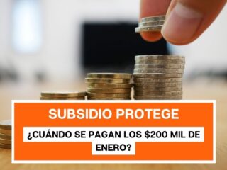 Subsidio Protege: ¿Cuándo se pagan los $200 mil de enero?