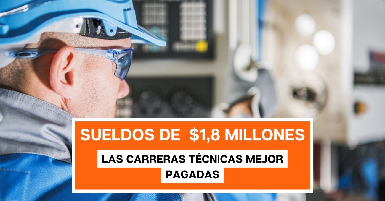 Sueldos de casi $1,8 millones: Estas son las carreras técnicas mejor pagadas al segundo año de egreso