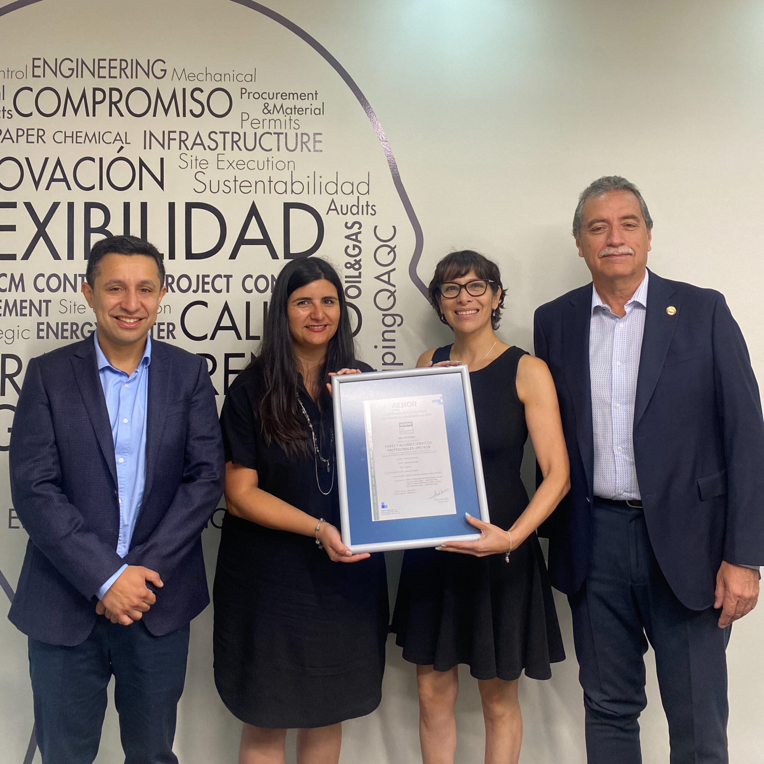 Pares&Alvarez se convierte en la primera empresa de ingeniería chilena en obtener la Certificación BIM