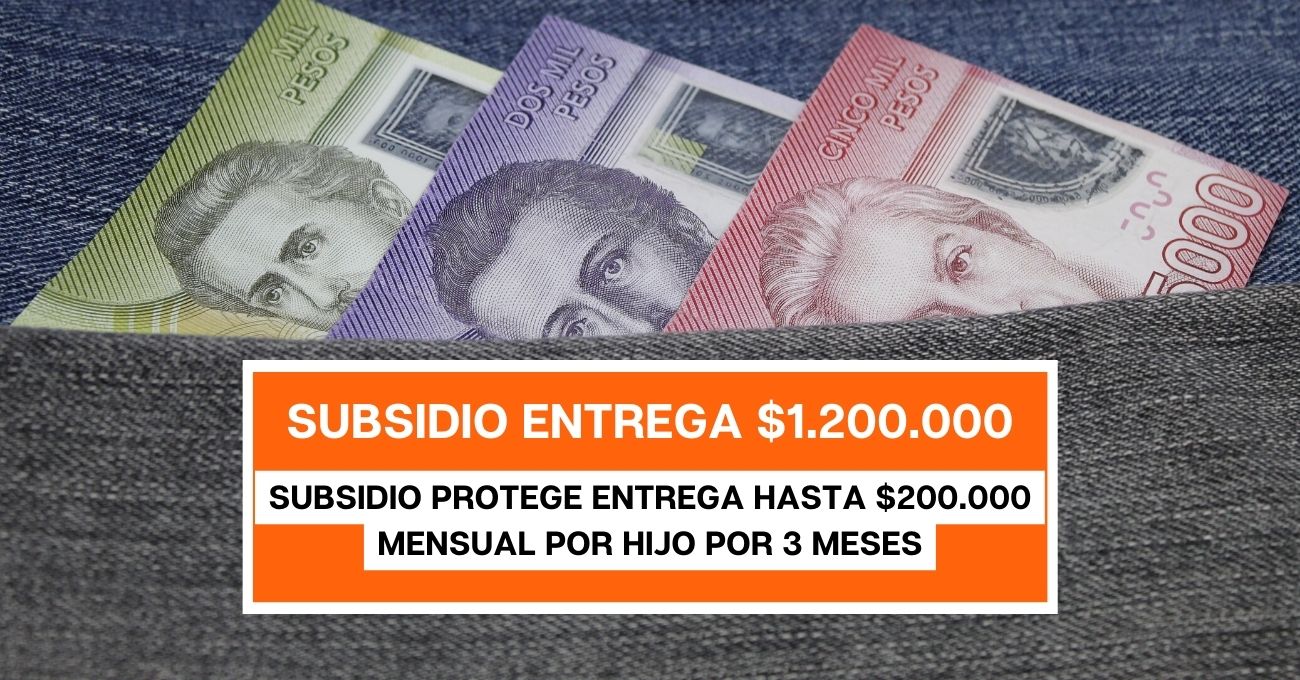 Subsidio Protege: Hasta $200.000 por hijo durante 3 meses