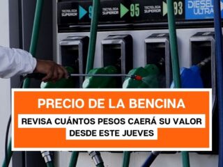 Baja precio de la bencina: Revisa cuántos pesos caerá su valor desde este jueves