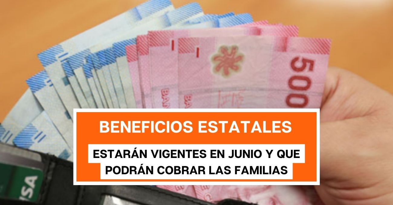 De bonos a subsidios: 5 beneficios estatales que estarán vigentes en junio y que podrán cobrar las familias