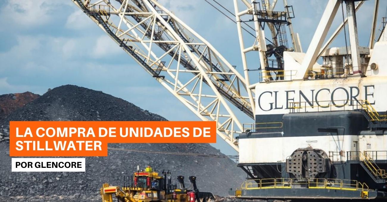 Glencore adquirirá unidades de Stillwater por valor de 4,94 millones de dólares canadienses, a un precio de 0,25 dólares canadienses por unidad.
