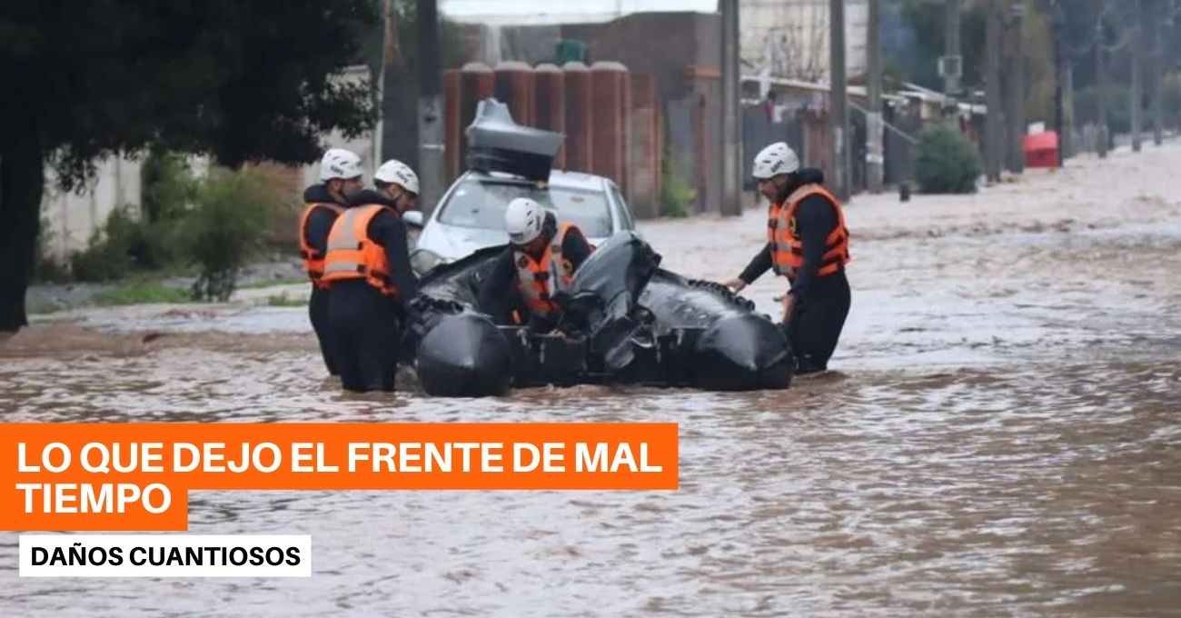 Testimonio visual de los daños ocasionados por frente de mal tiempo