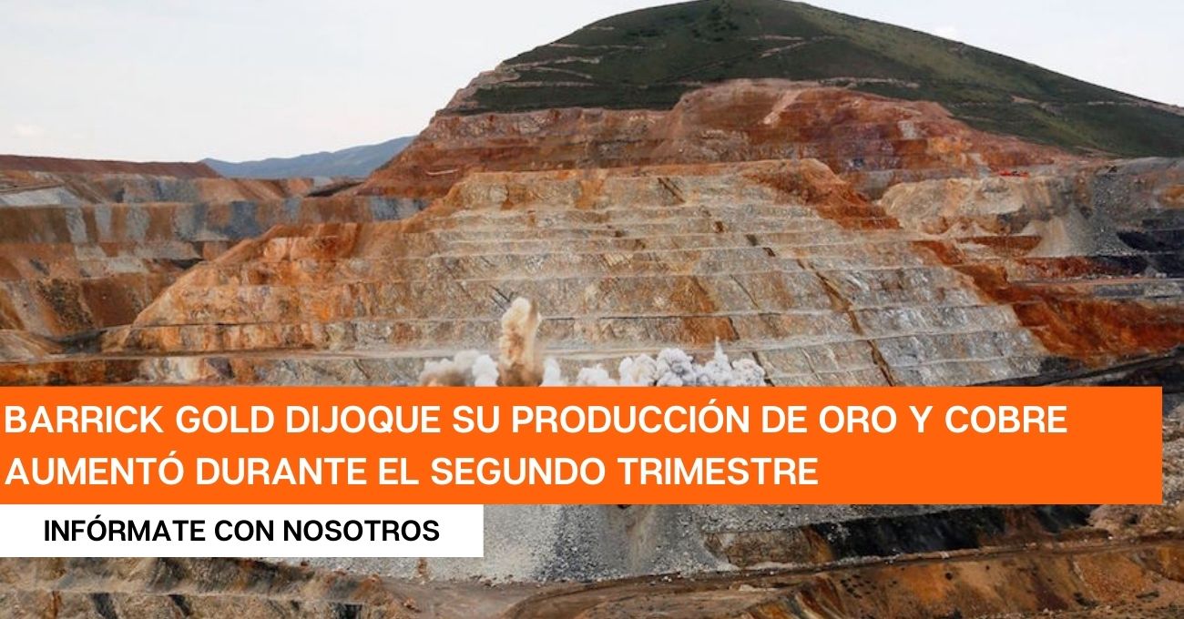 Minera canadiense Barrick Gold reporta aumento en la producción de oro y cobre