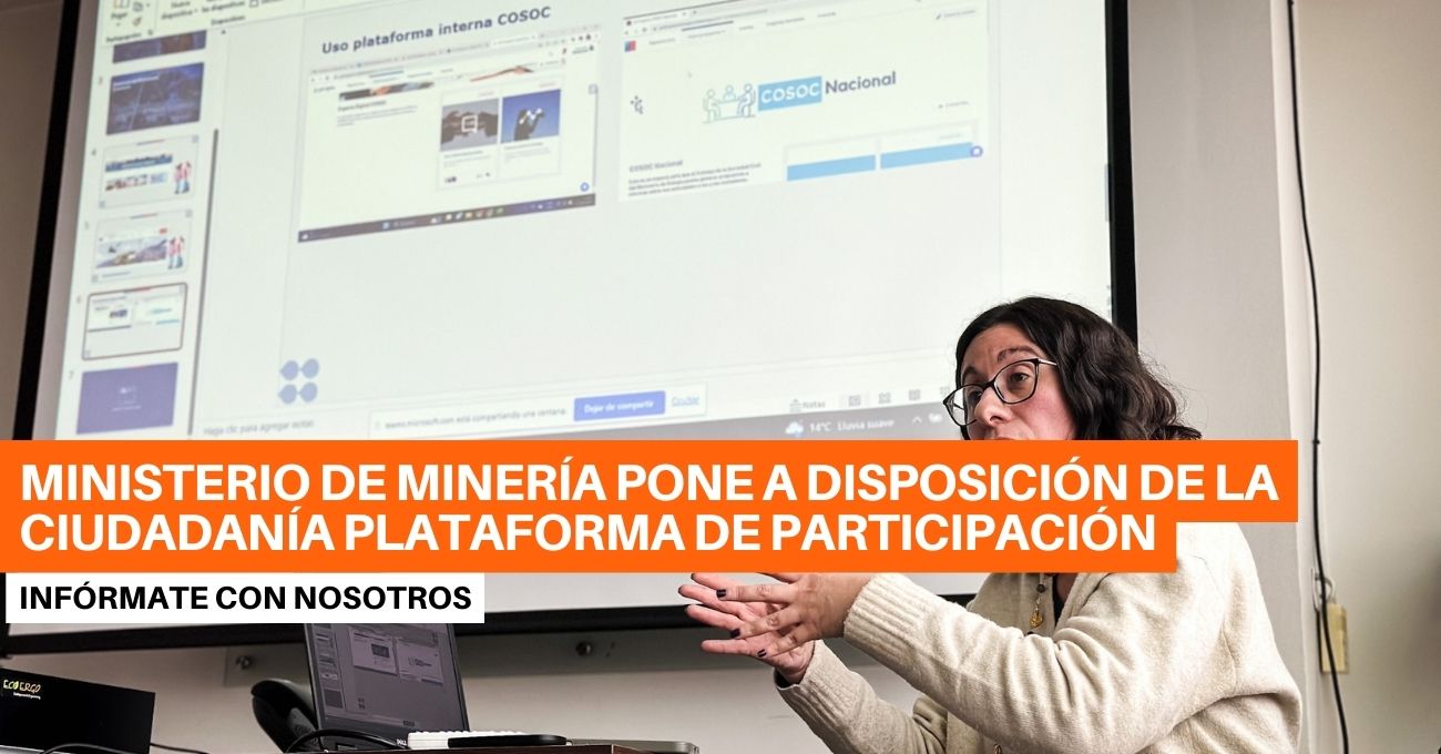 Ministerio de Minería pone a disposición de la ciudadanía plataforma de participación