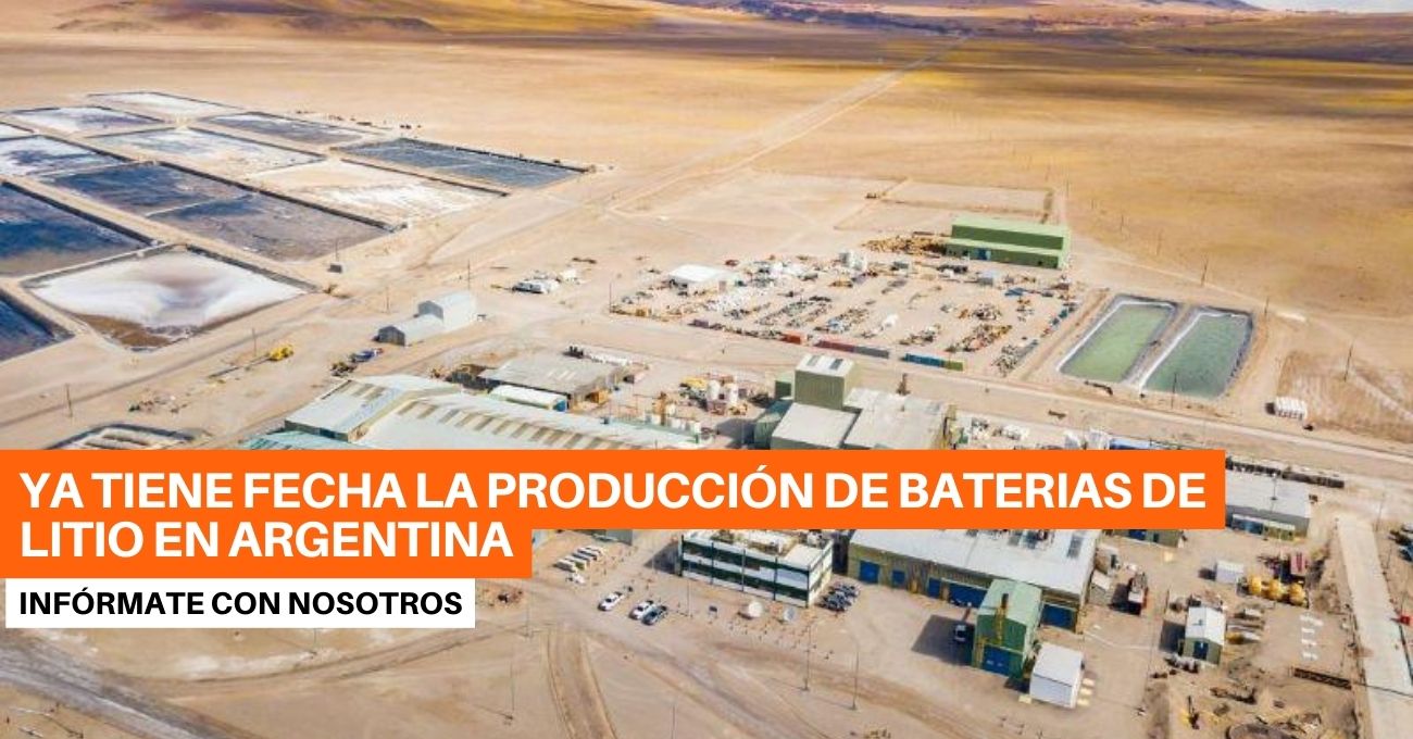 Argentina comenzará producción de baterías de litio en septiembre