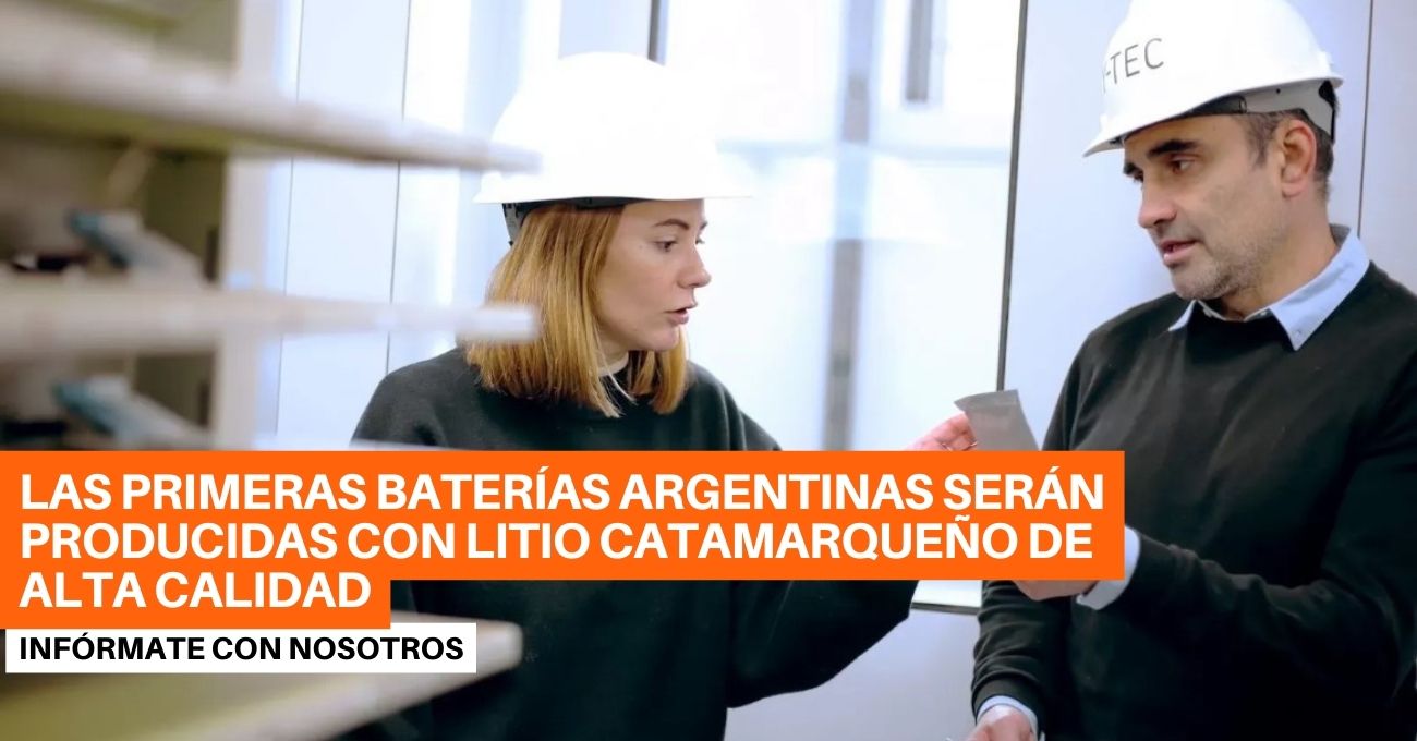 Y-TEC para el desarrollo de baterías adquiere litio de Catamarca