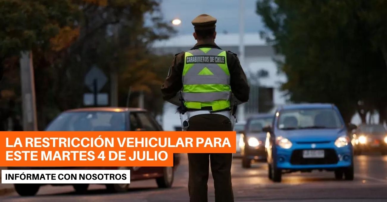 Restricción Vehicular en Santiago: Conozca los Autos que No Pueden Circular este Martes 4 de Julio