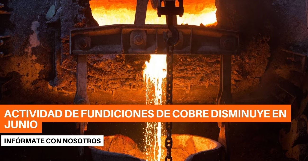 Actividad mundial de fundición de cobre desacelera en junio, pese a fortaleza de China