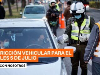 Prohibición de circular para miércoles 5 de julio por restricción