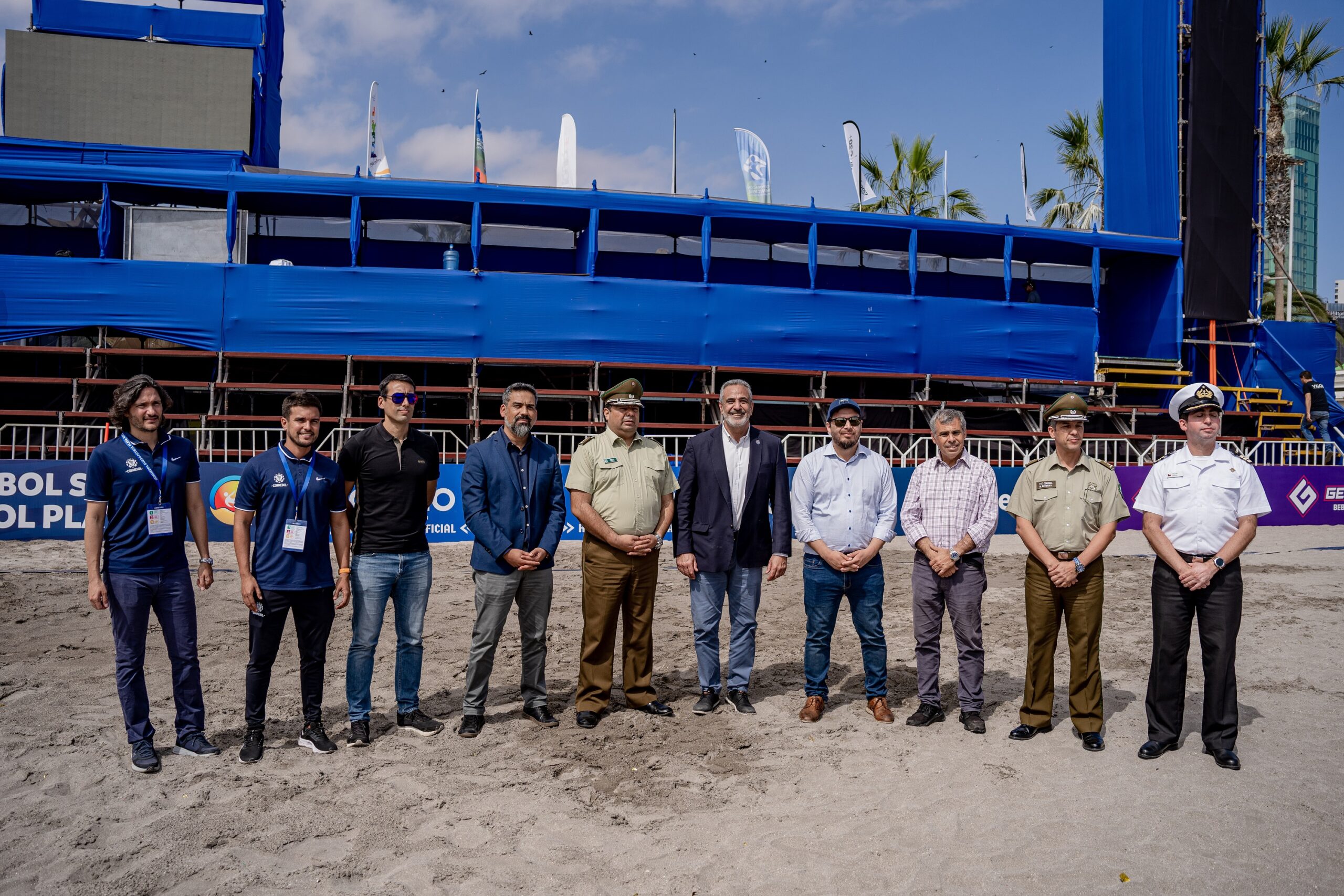 Todo listo para iniciar la fiesta del deporte Copa Conmebol Sub20 Fútbol Playa en Iquique