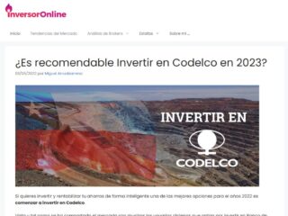 Uso de la frase "Invertir en Codelco" engaña usuarios en la Web