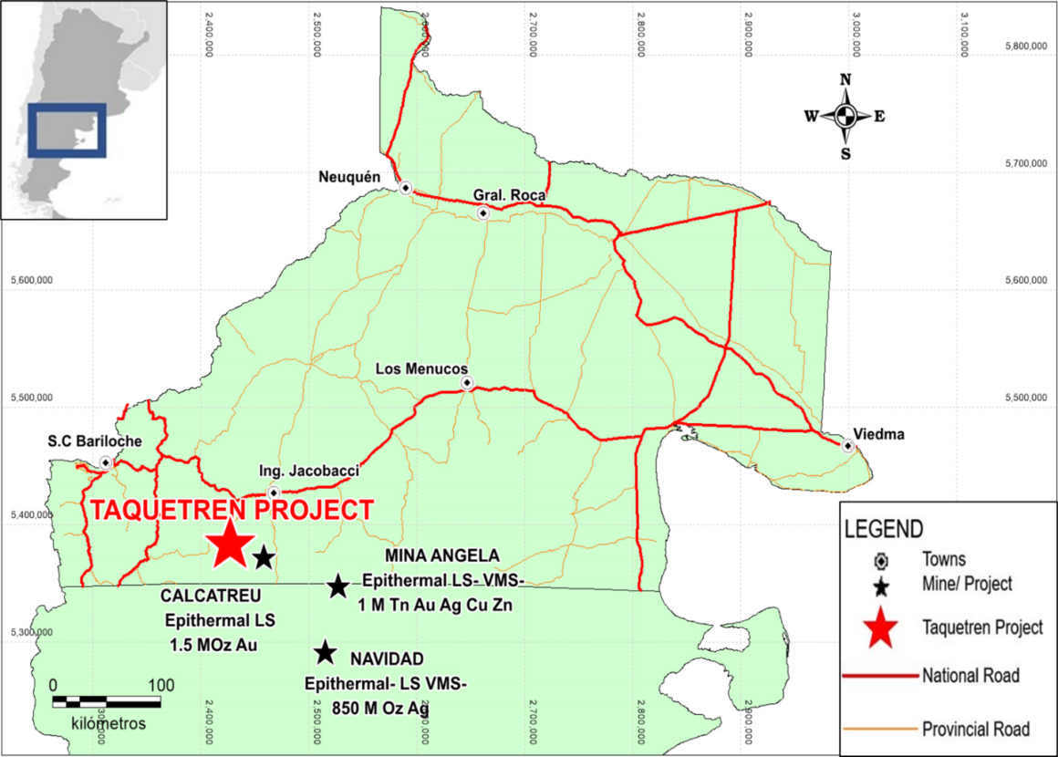 Actualización del Proyecto Norseman Silver, Taquetren, Río Negro, Argentina