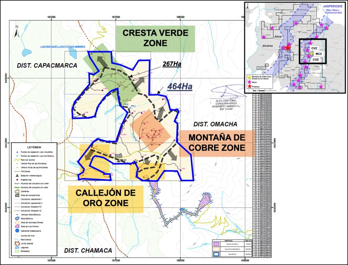Perú: C3 Metals amplía el área de perforación permitida en un 74 % en el proyecto de cobre y oro Jasperoide Perú: C3 Metals amplía el área de perforación permitida en un 74 % en el proyecto de cobre y oro Jasperoide