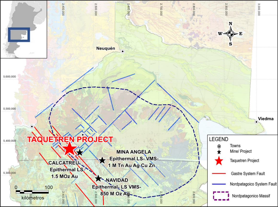 Actualización del Proyecto Norseman Silver, Taquetren, Río Negro, Argentina