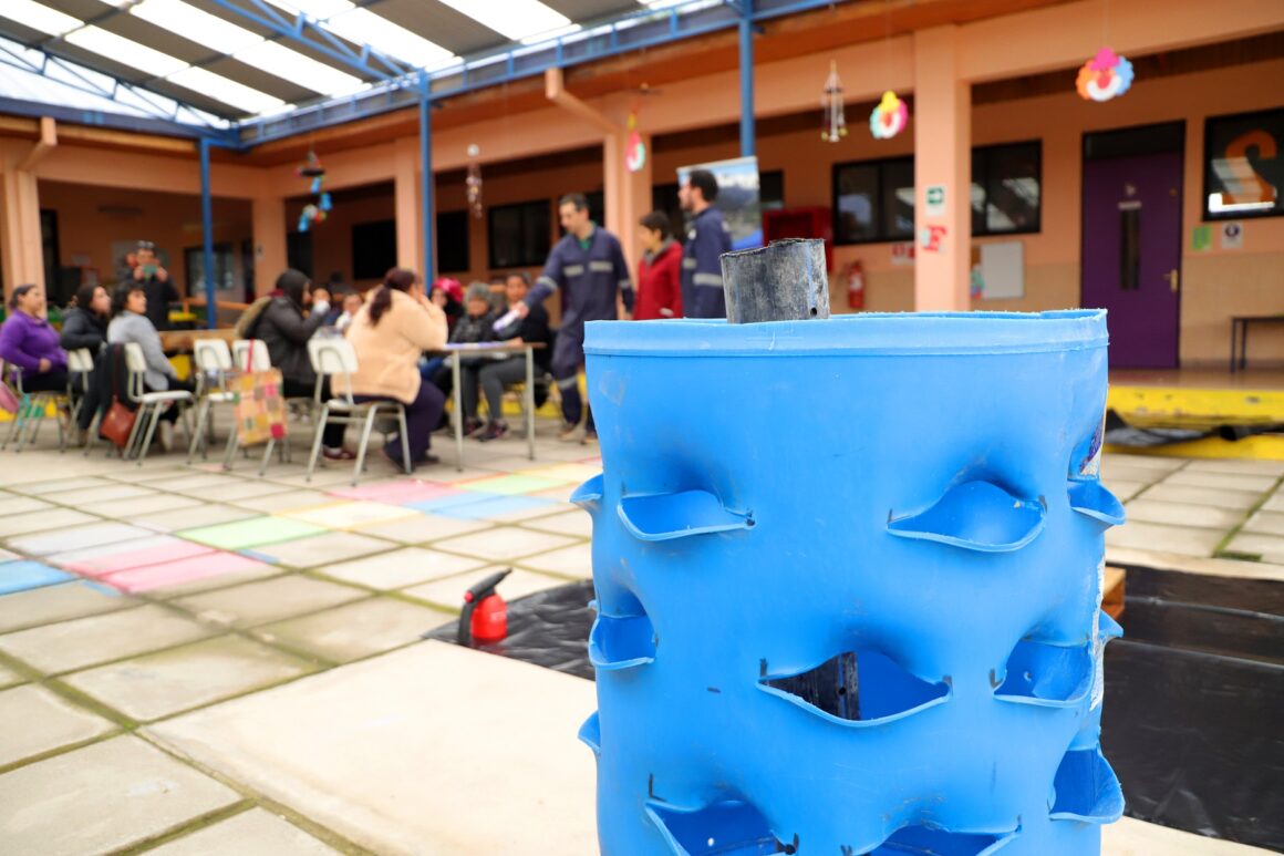 El Teniente apoya instalación de huertos verticales en Población Dintrans