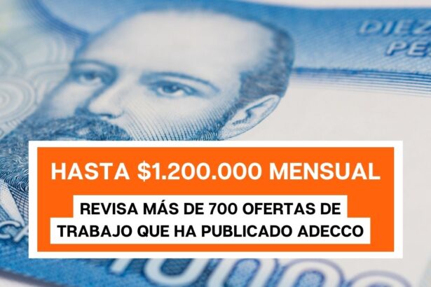 Empresa ofrece más de 700 puestos de trabajos con sueldos hasta $1.200.000