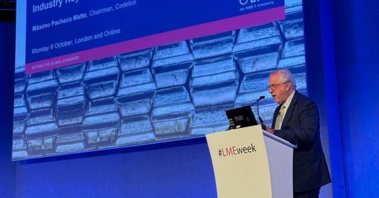 El presidente del directorio de Codelco, Máximo Pacheco, abrió el seminario anual de la Bolsa de Metales de Londres