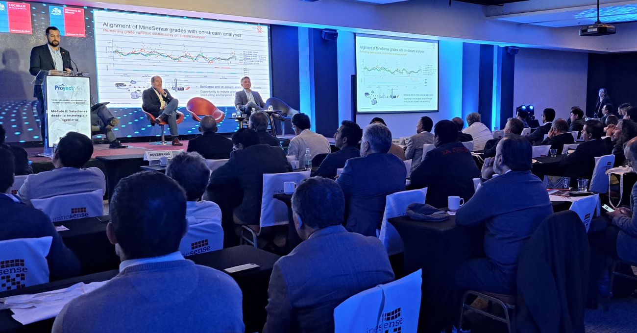MineSense Technologies presentó en ProyectMin 2023 virtudes del revolucionario sistema digital “Mine to Mill”