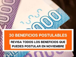 30 Beneficios Estatales que puedes postular en Noviembre
