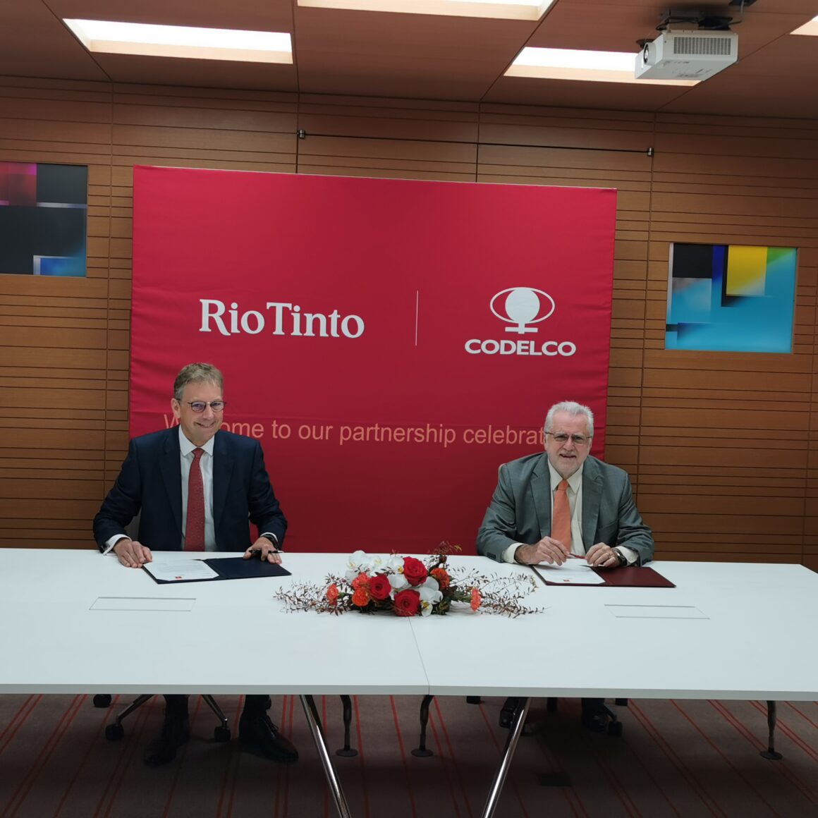 Codelco y Rio Tinto formalizan su asociación estratégica en Tokio