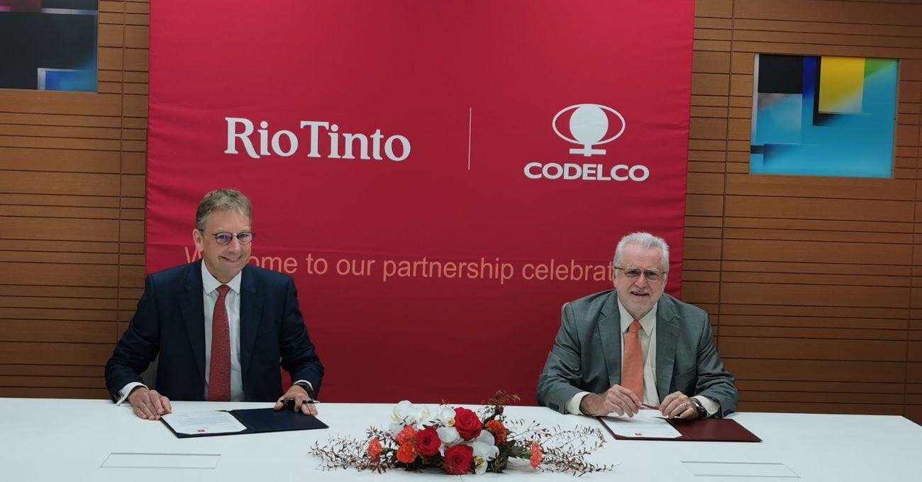 Codelco y Rio Tinto formalizan su asociación estratégica en Tokio