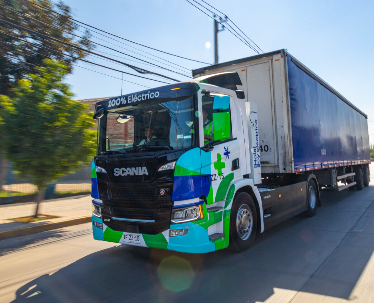 Llega el primer camión eléctrico de Scania para continuar la transformación del transporte en Chile