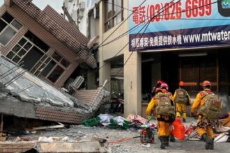 Colapso de edificios y deslizamientos de tierra: las impactantes imágenes que deja el terremoto en Taiwán