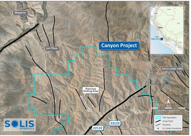 Perú: Solis Minerals encuentra mineralización de cobre encontrada durante reconocimiento en el Proyecto Canyon Perú: Solis Minerals encuentra mineralización de cobre encontrada durante reconocimiento en el Proyecto Canyon