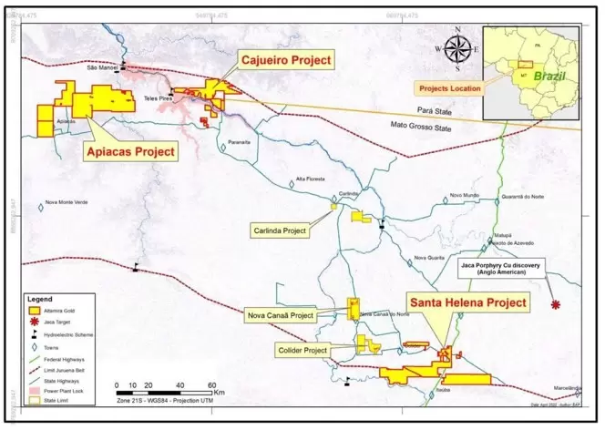 Brasil: Altamira Gold identifica el tercer centro de rocas de pórfido hidrotermalmente alteradas y veteadas en el nuevo objetivo Espirro Brasil: Altamira Gold identifica el tercer centro de rocas de pórfido hidrotermalmente alteradas y veteadas en el nuevo objetivo Espirro