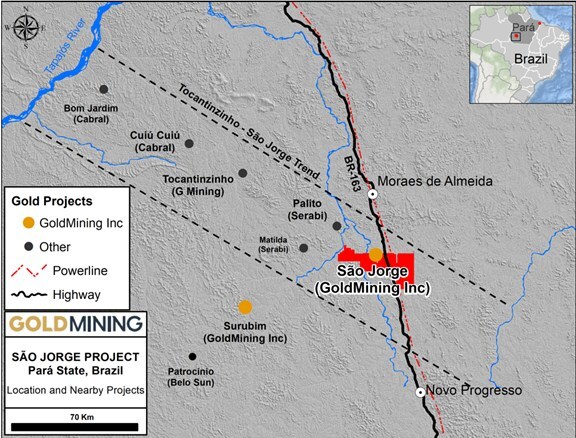 Brasil: GoldMining Reporta Resultados Adicionales de Perforación de Alta Ley e Identifica Múltiples Objetivos de Perforación, Proyecto São Jorge Brasil: GoldMining Reporta Resultados Adicionales de Perforación de Alta Ley e Identifica Múltiples Objetivos de Perforación, Proyecto São Jorge