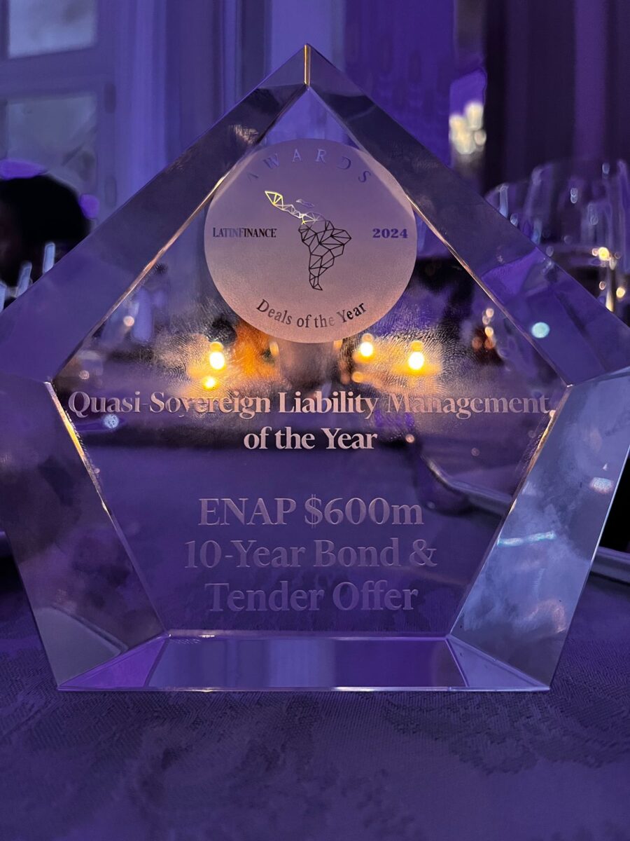 LatinFinance premia a Enap por exitosa colocación de bono internacional LatinFinance premia a Enap por exitosa colocación de bono internacional