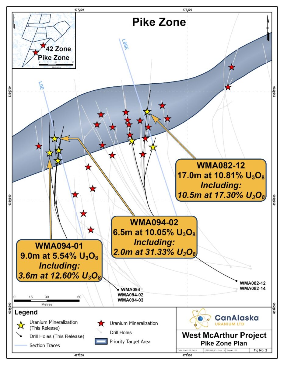 Los ensayos geoquímicos confirman la mineralización adicional de uranio de discordancia de alto grado en la zona de picas de CanAlaska Los ensayos geoquímicos confirman la mineralización adicional de uranio de discordancia de alto grado en la zona de picas de CanAlaska