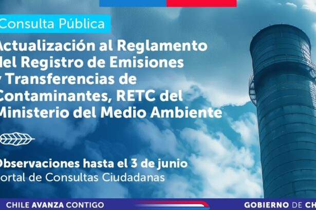 Medio Ambiente Inicia Consulta Pública para Modificación del Reglamento del Registro de Emisiones y Transferencias de Contaminantes (RETC)