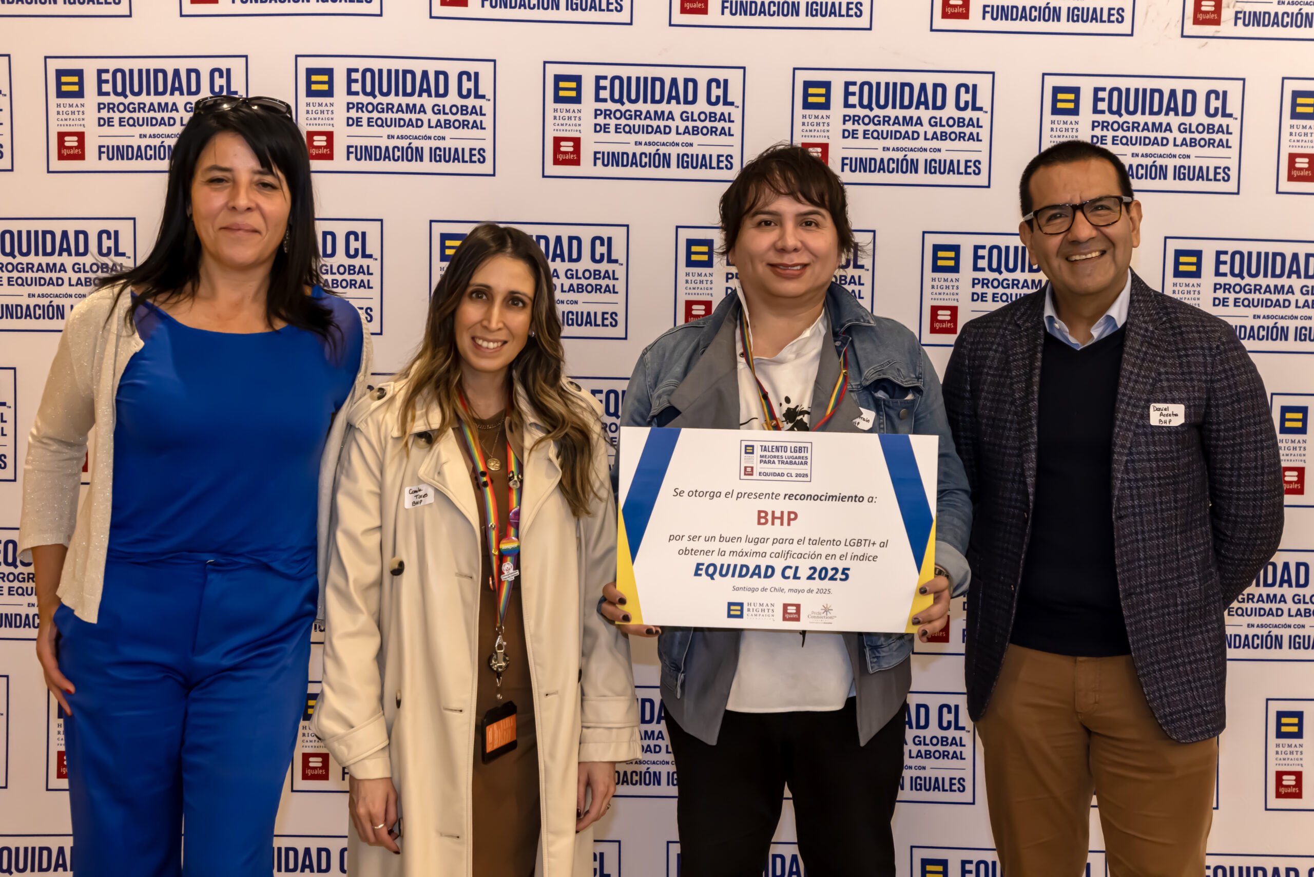 BHP logra la mayor puntuación en ranking de Mejores Lugares para Trabajar para la comunidad LGBTIQ+