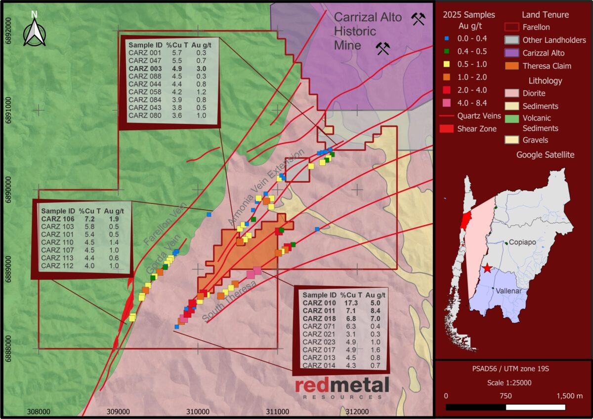 Red Metal Resources proporciona información actualizada sobre los resultados del programa de mapeo en su propiedad IOCG de Carrizal Red Metal Resources proporciona información actualizada sobre los resultados del programa de mapeo en su propiedad IOCG de Carrizal