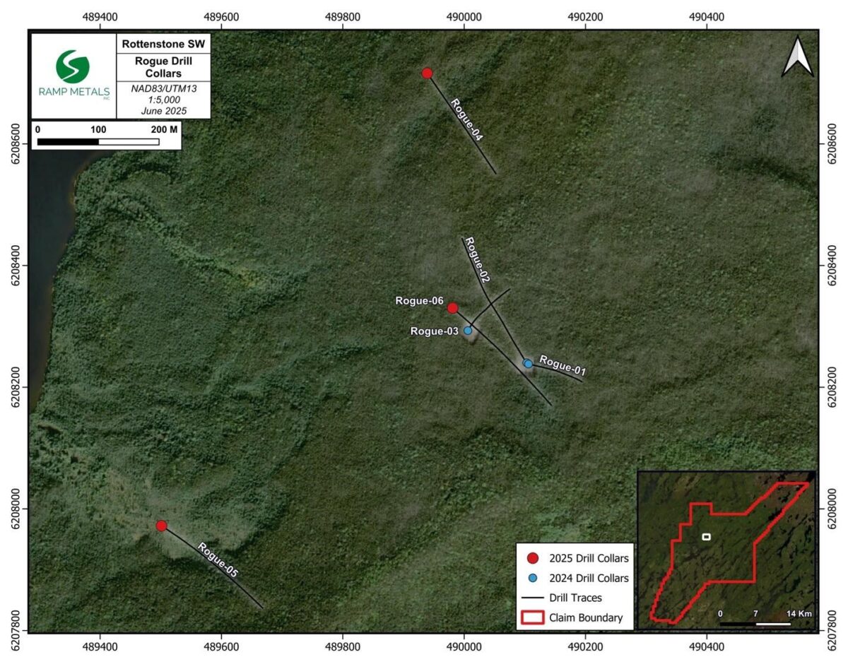 Canadá: Ramp Metals completa el programa de perforación de primavera y anuncia mineralización adicional en Rush Target