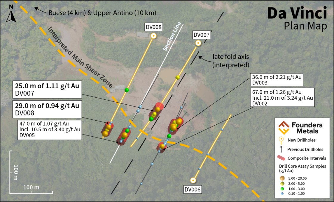 Surinam: Founders Metals se expande a Lower Antino y proporciona una actualización de exploración de mitad de año
