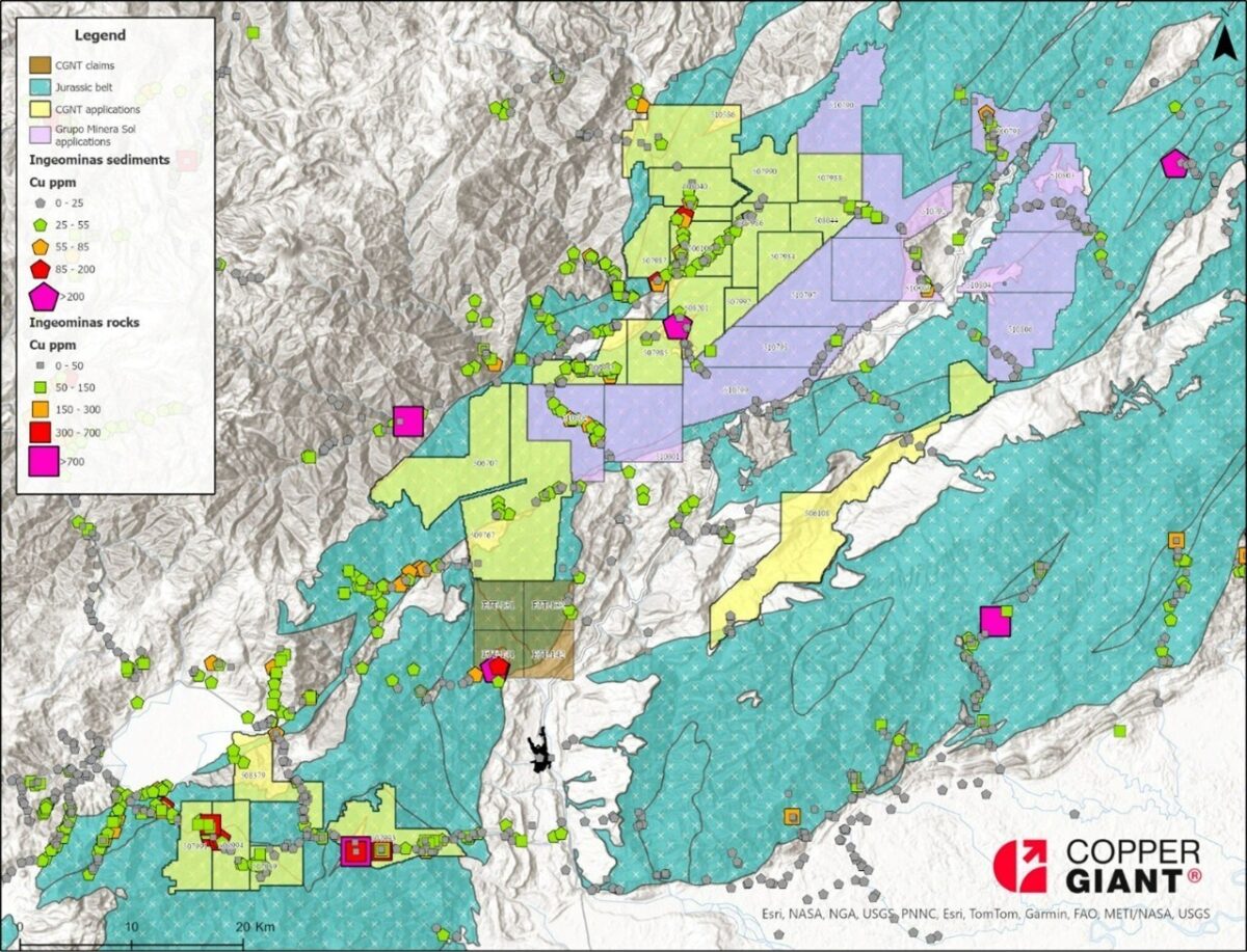 Colombia: Copper Giant Resources adquiere un paquete estratégico de 53.474 hectáreas en el Cinturón de Pórfido Jurásico Colombia: Copper Giant Resources adquiere un paquete estratégico de 53.474 hectáreas en el Cinturón de Pórfido Jurásico