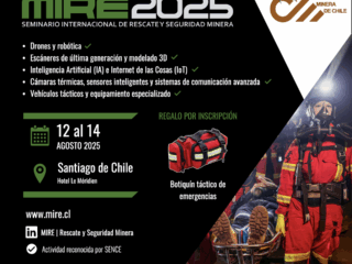 Seminario MIRE 2025 presentará los últimos avances y tecnologías en rescate y seguridad minera 
