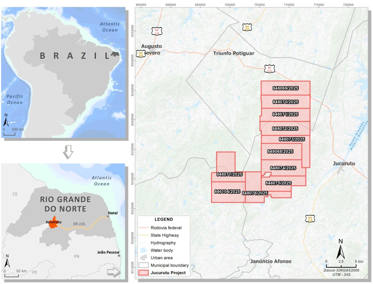 Brasil: Sonoran Desert Copper anuncia prometedoras ocurrencias de cobre en el proyecto Jucurutu recién apostado en Rio Grande do Norte Brasil: Sonoran Desert Copper anuncia prometedoras ocurrencias de cobre en el proyecto Jucurutu recién apostado en Rio Grande do Norte